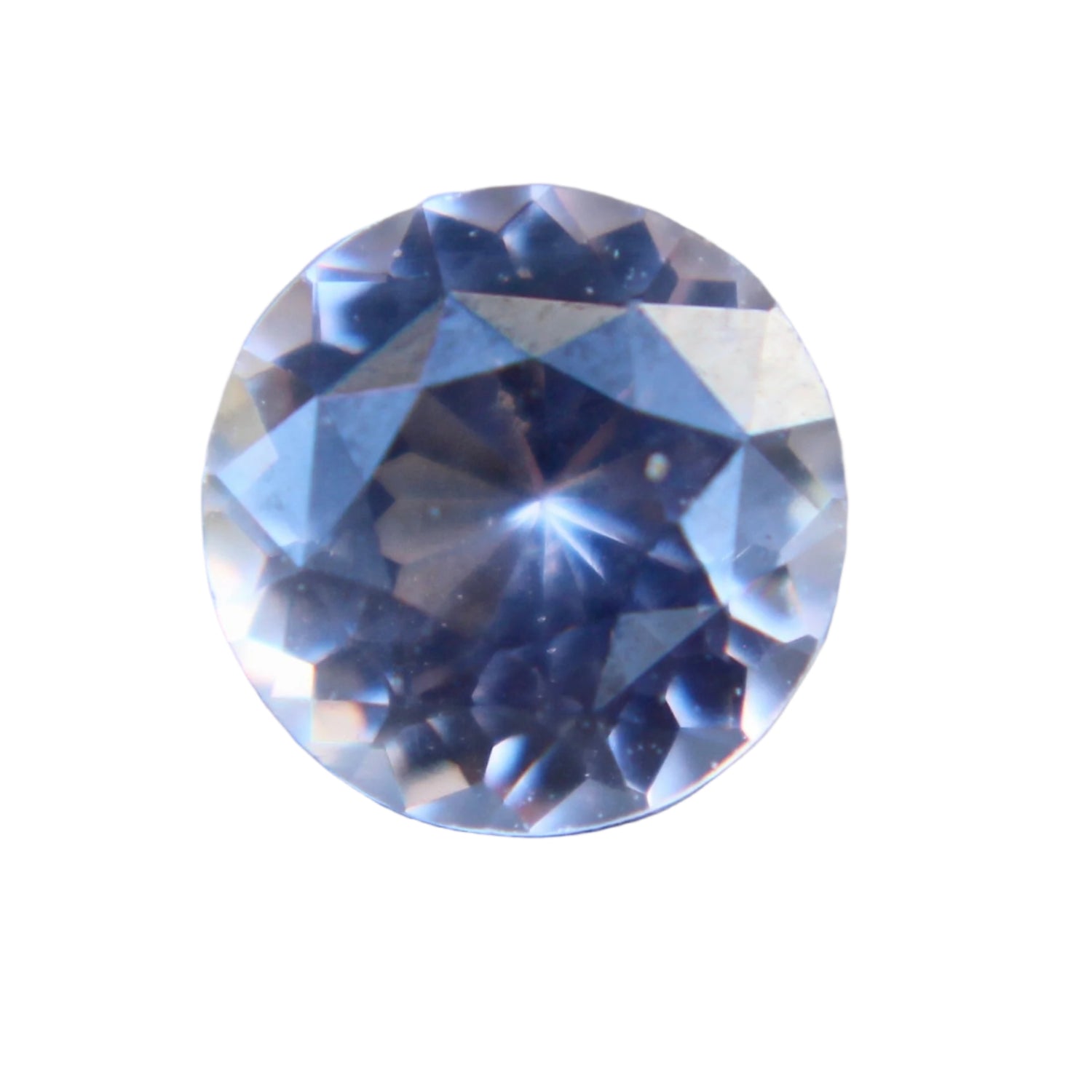 Pale pink sapphire 0.71ct round 5.60 mm, VS clarity, unheated untreated Ceylon — Sapphire Pal