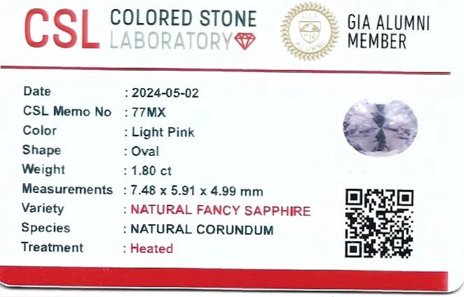 Natural Pale Pinkish Purple Sapphire - Sapphirepal