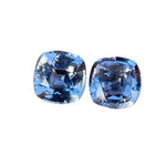 Ceylon pale purple sapphires, 1.47 carat pair with VS clarity, cushion cut stones for jewelry making