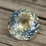 Natural Pale Yellow Blue Bi-Color Ceylon Sapphire 3.10 ct Round Cut Loose Gemstone - Sapphirepal