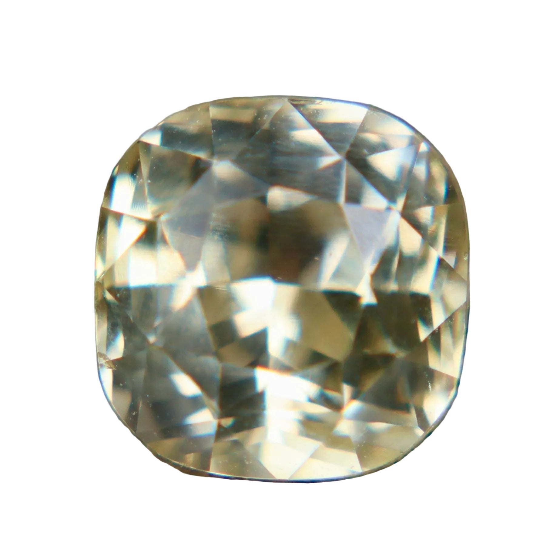 Natural Pale Yellow Ceylon Sapphire 3.18 ct Cushion Cut Loose Gemstone - Sapphirepal