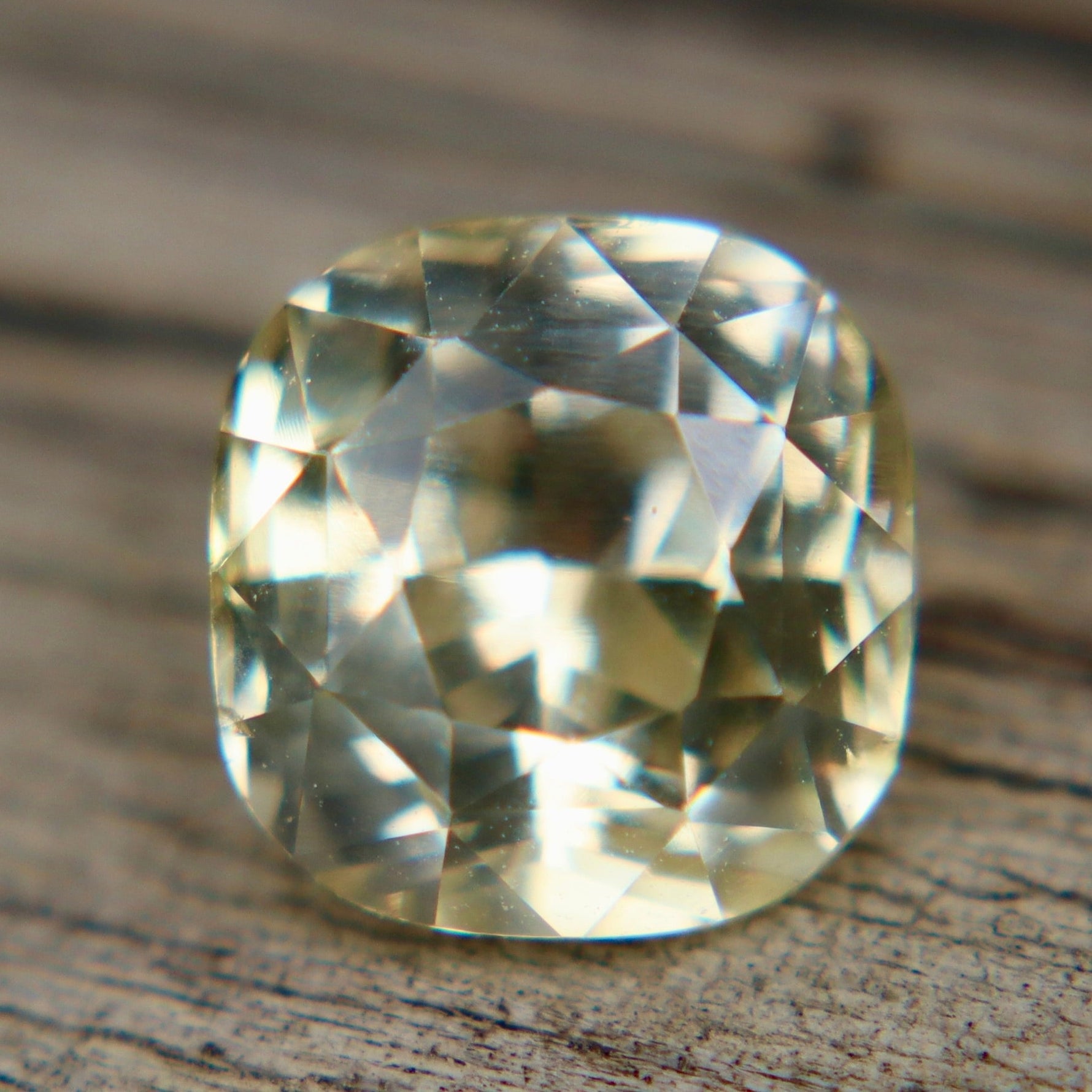 Natural Pale Yellow Ceylon Sapphire 3.18 ct Cushion Cut Loose Gemstone - Sapphirepal