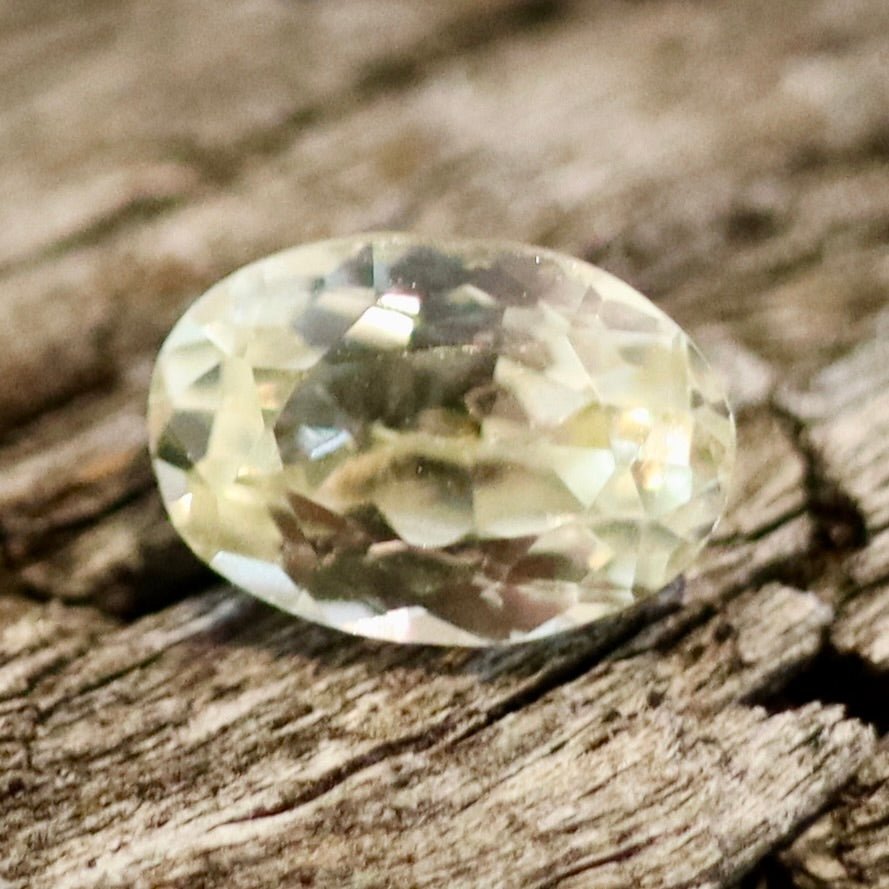 Natural Pale Yellow Sapphire – 0.77 Carat Oval Cut | Ceylon Origin - Sapphirepal