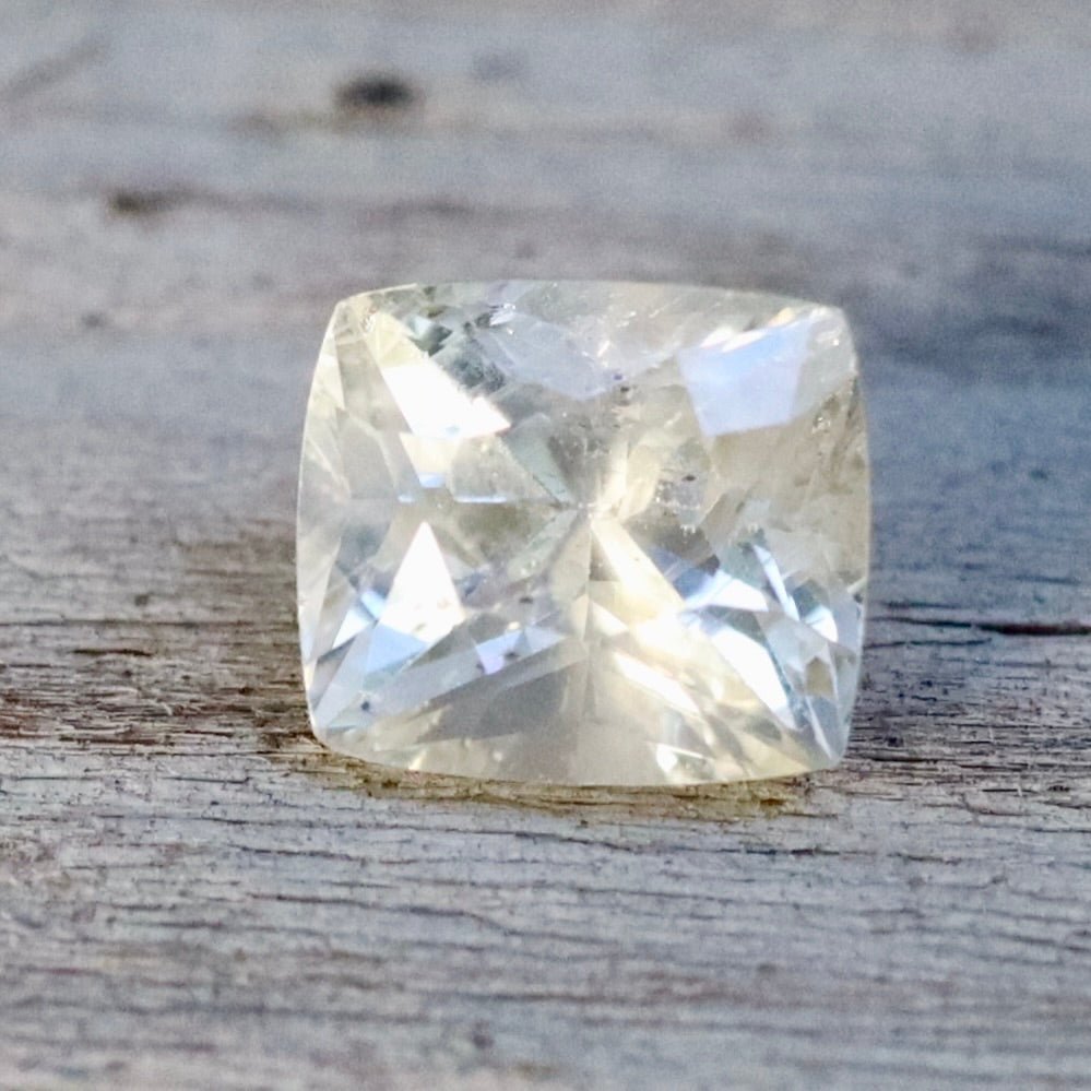 Natural Pale Yellow Sapphire – 1.30 Carat Cushion Cut | Ceylon Origin - Sapphirepal