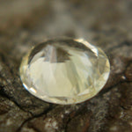 Pale yellow oval sapphire unheated Ceylon stone for ring setting