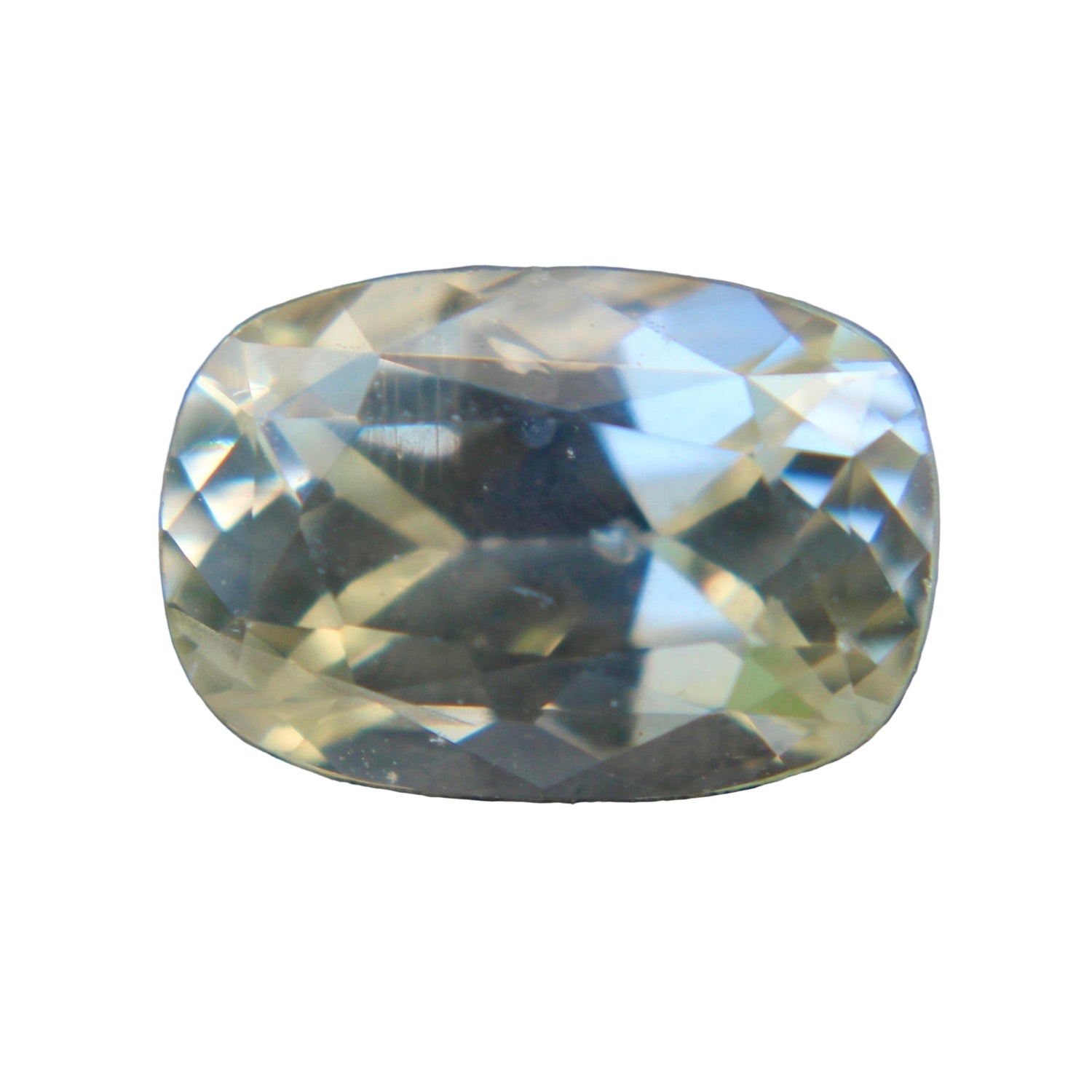 Unheated Pale Yellow Sapphire 1.20ct Cushion Cut Loose Gemstone from Ceylon
