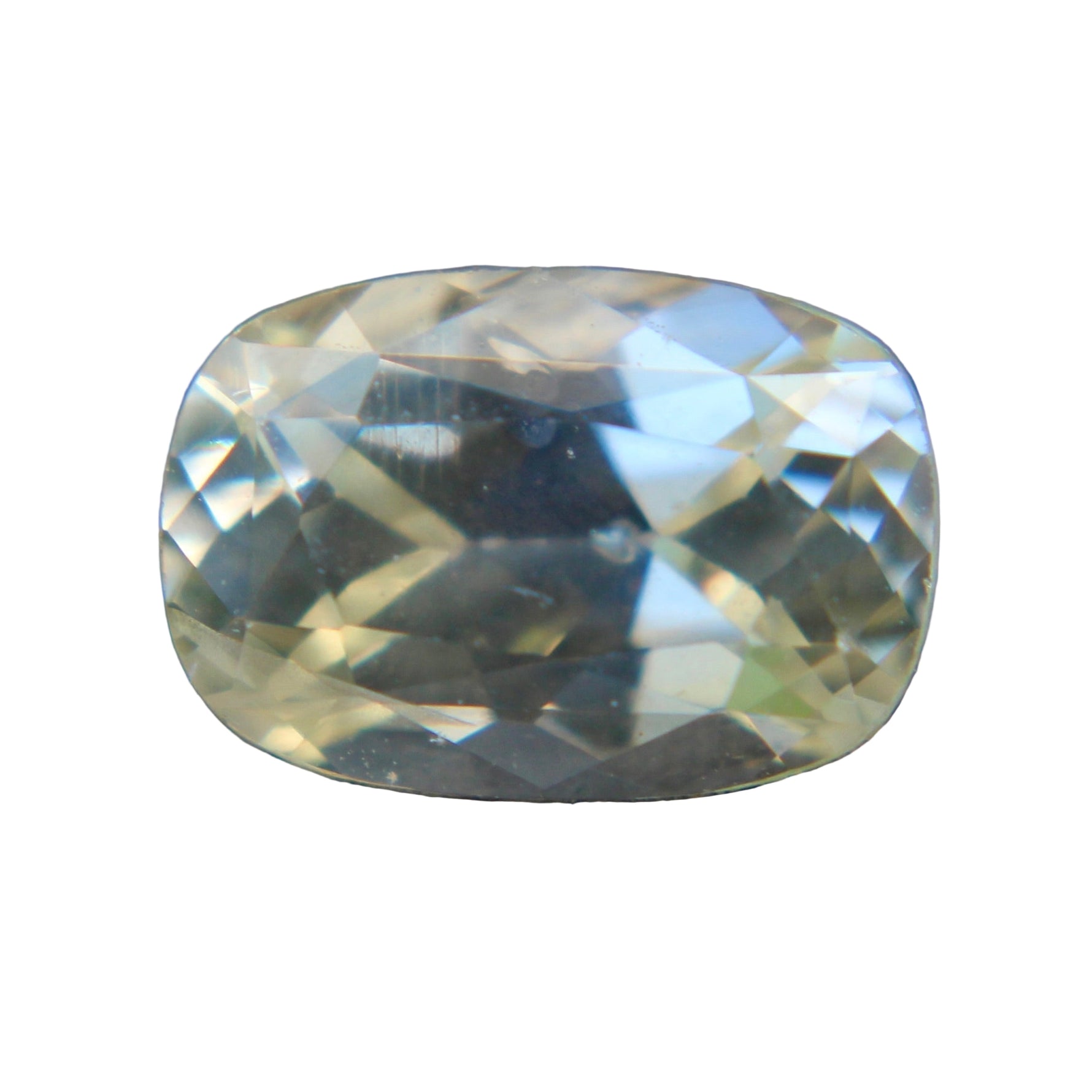 Unheated Pale Yellow Sapphire 1.20ct Cushion Cut Loose Gemstone from Ceylon