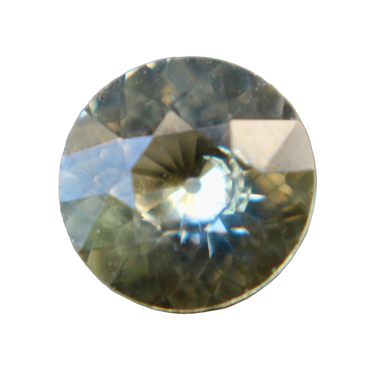 1.40 ct natural pale yellow sapphire, Ceylon origin, round 7.07 mm × 3.87 mm, VS clarity, unheated