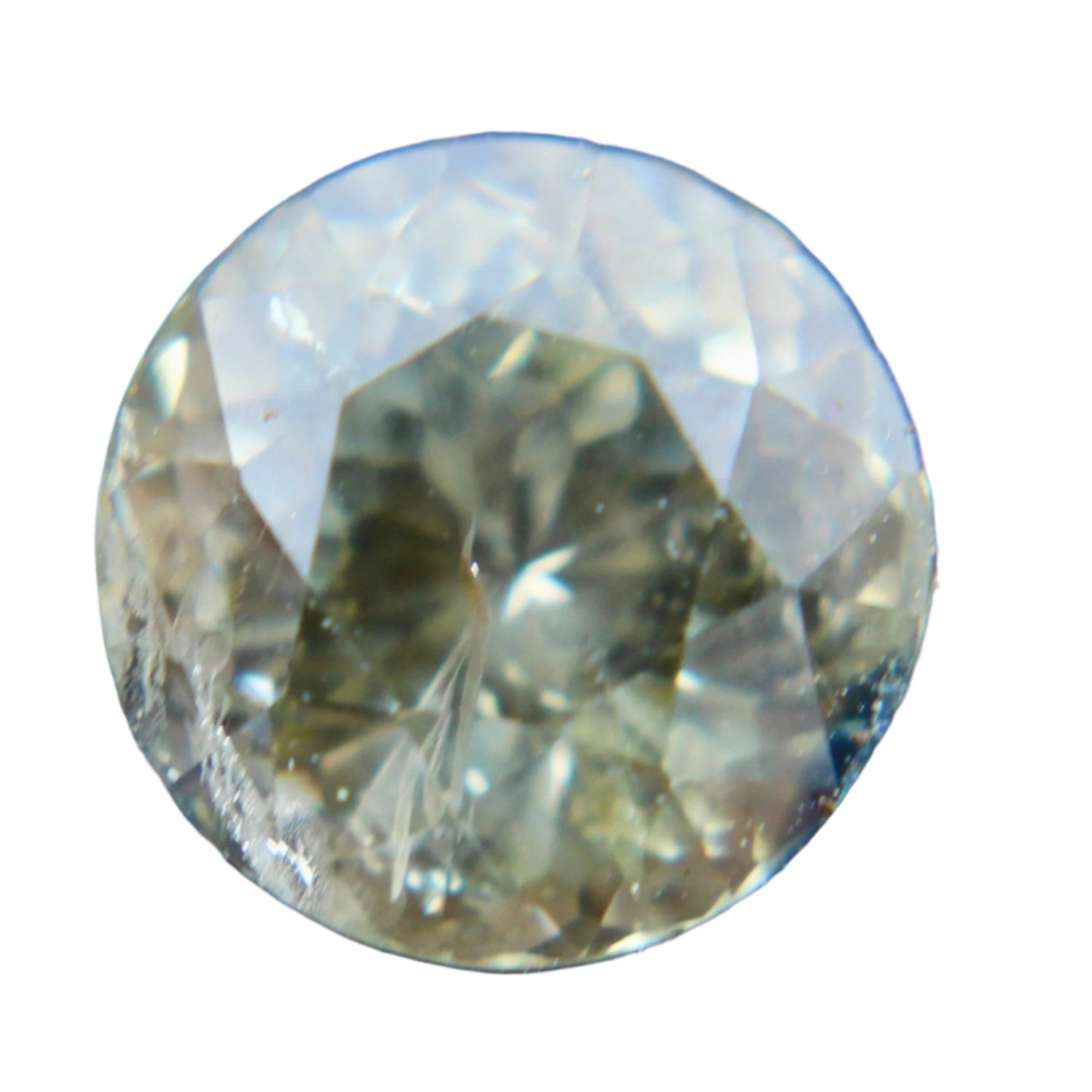 Natural Pale Yellow Sapphire Slight Blue Round Cut 2.23 Carat, Unheated, Untreated Ceylon Sapphire, Eye Clean Clarity