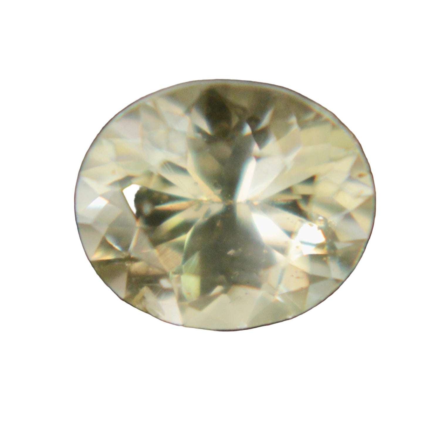 0.85ct natural yellow sapphire oval cut pale yellow Ceylon gemstone