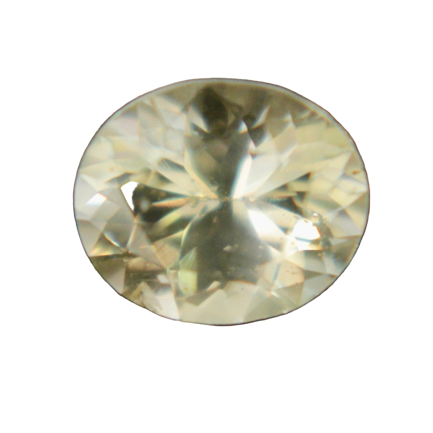 0.85ct natural yellow sapphire oval cut pale yellow Ceylon gemstone