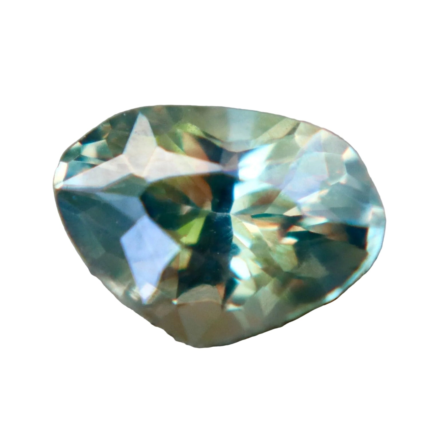 Natural Parti Green Sapphire 0.91 Carat Pear Cut Loose Gemstone from Madagascar - Sapphirepal