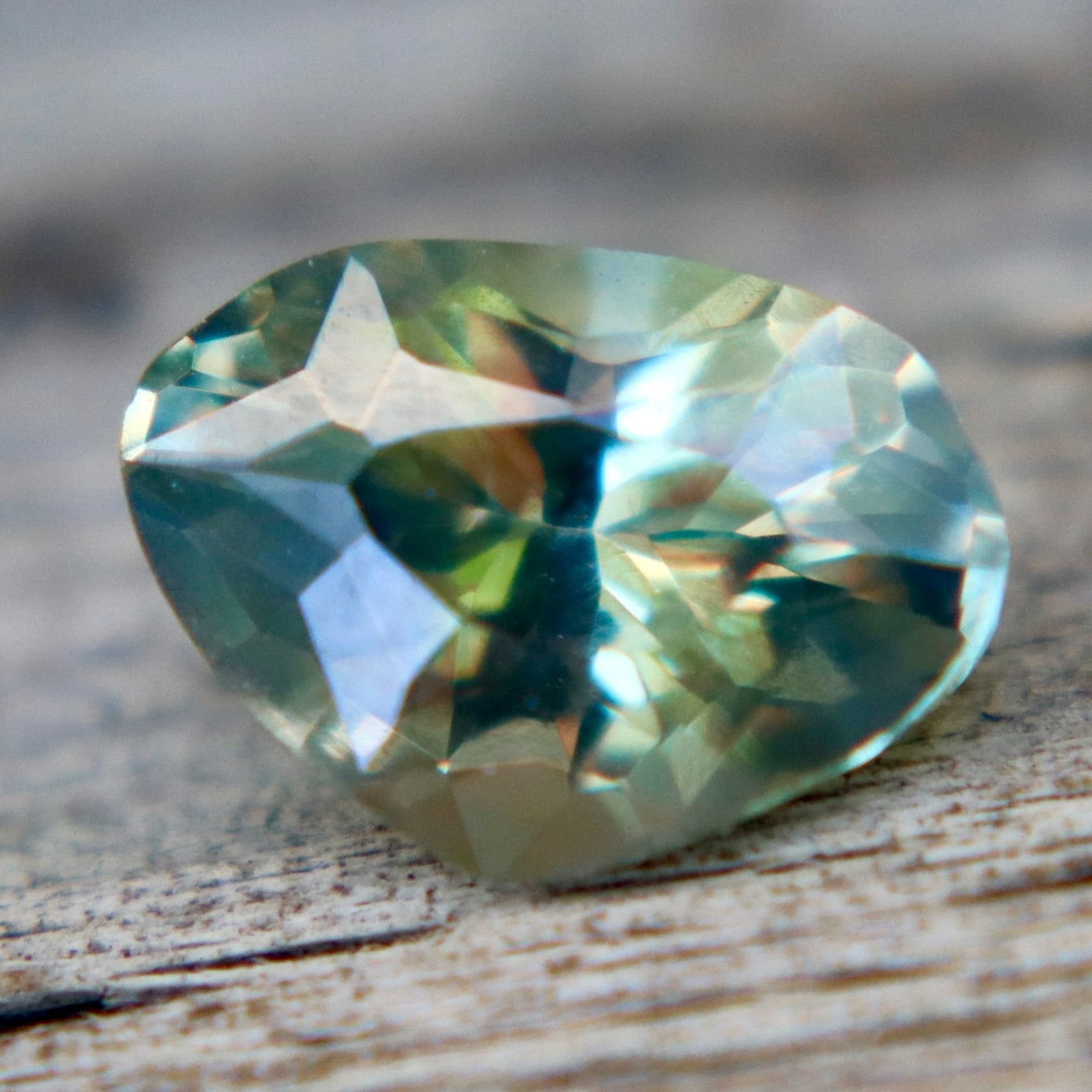 Natural Parti Green Sapphire 0.91 Carat Pear Cut Loose Gemstone from Madagascar - Sapphirepal
