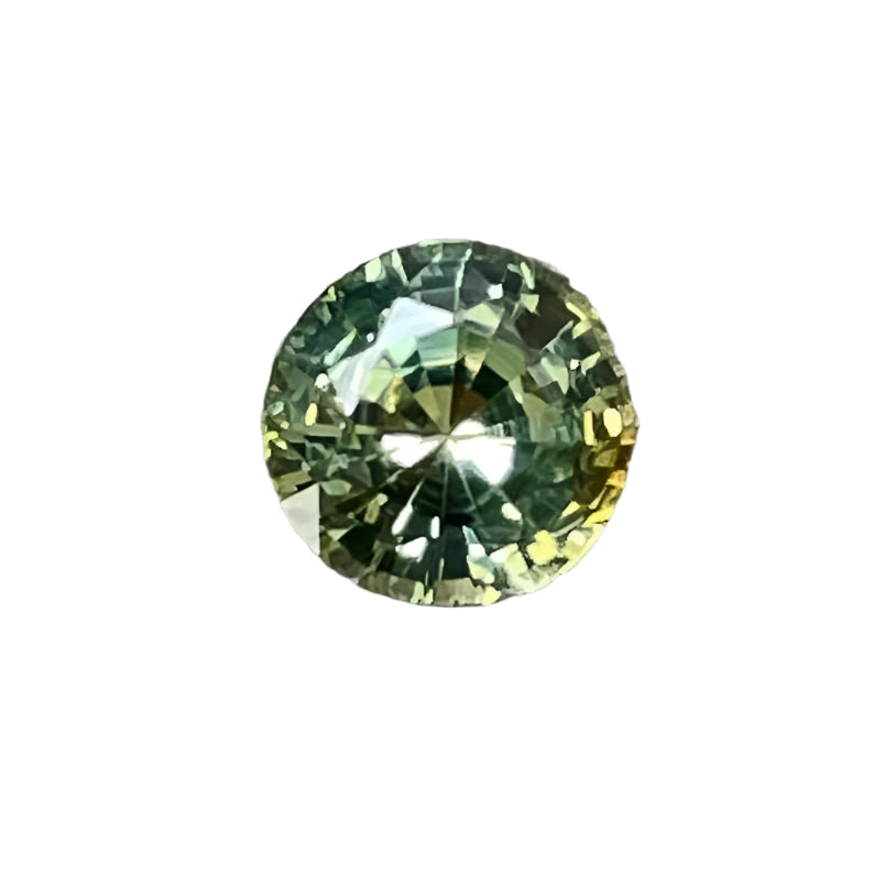 Parti Green Sapphire – 1.28ct Round Cut Unheated | Natural & Ethical - Sapphire pal