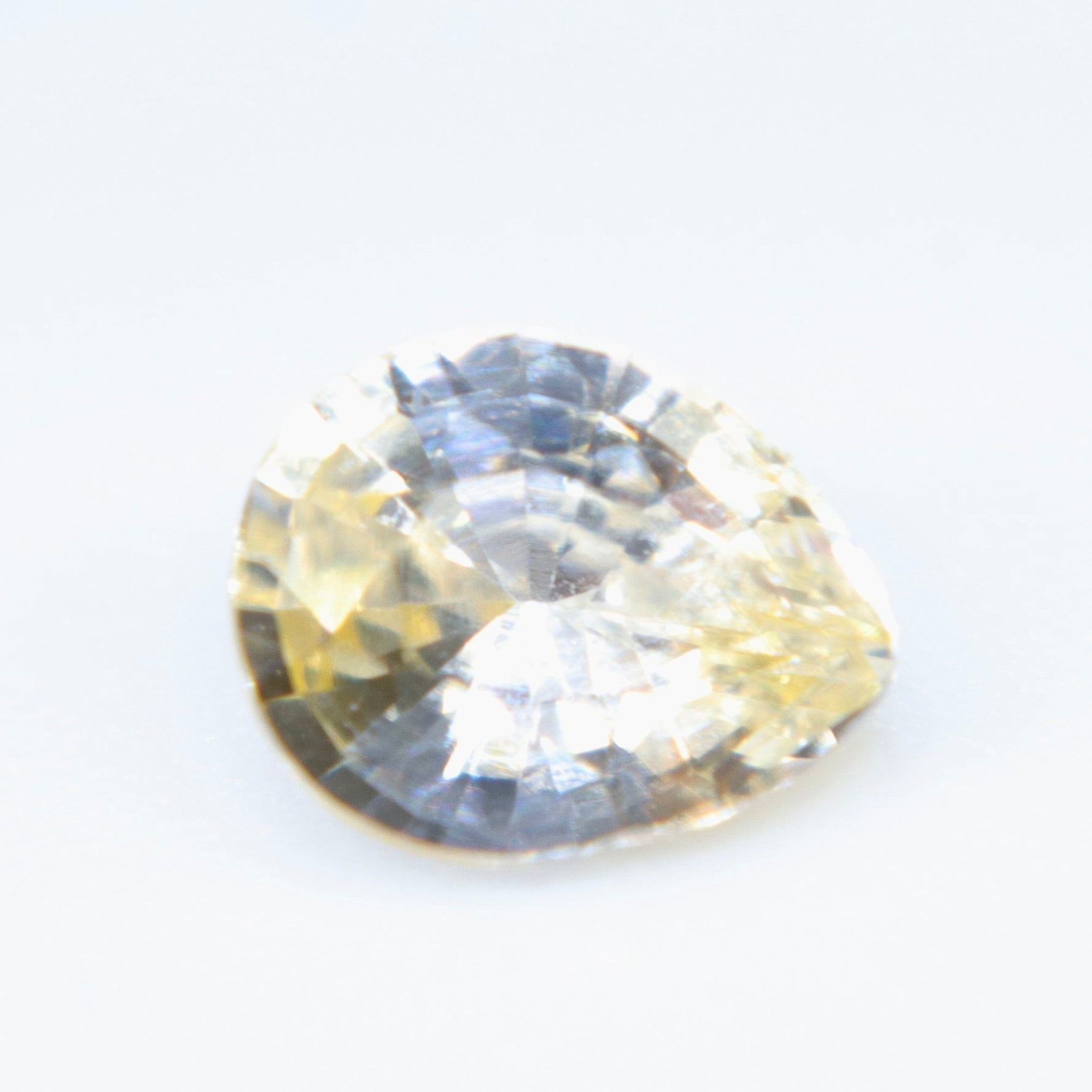 Natural Parti Sapphire – 0.74 Carat Pear Cut Bi - Color Unheated Ceylon Sapphire - Sapphirepal