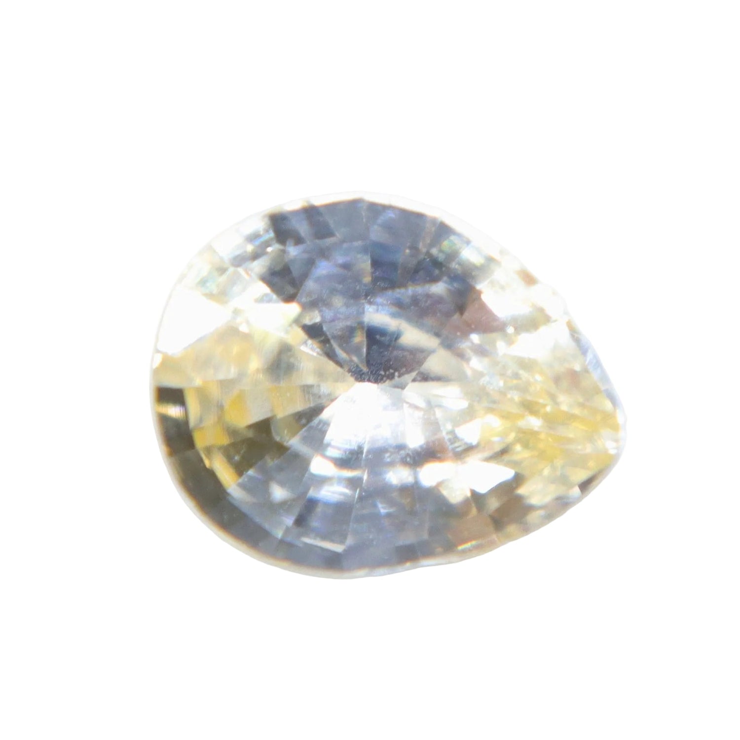 Natural Parti Sapphire – 0.74 Carat Pear Cut Bi - Color Unheated Ceylon Sapphire - Sapphirepal