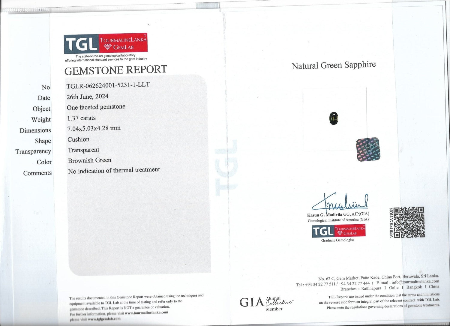 Natural Parti Sapphire – 1.37 Carat Cushion Cut | Australia | Unheated - Sapphirepal