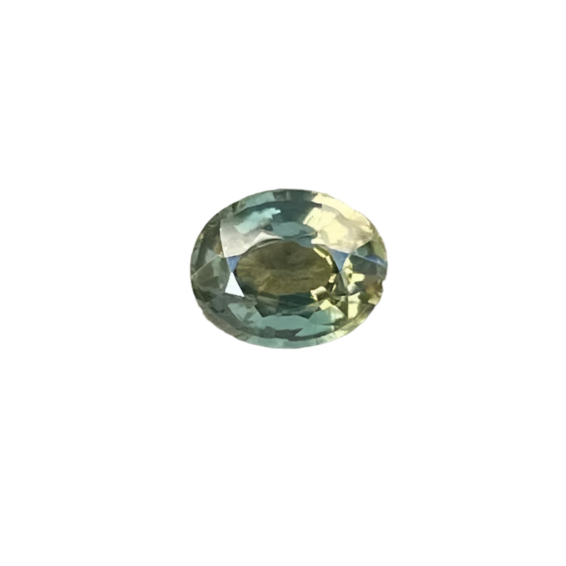 0.94 Carat Oval Cut Natural Parti Sapphire | Madagascar | Untreated Blue Green Gemstone | Sapphire Pal

