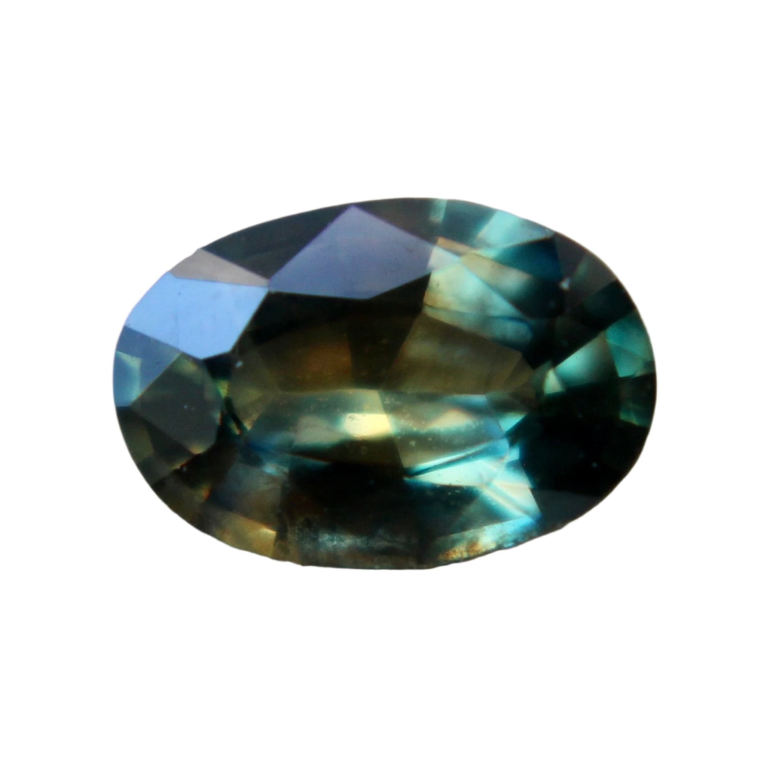 Natural Parti Sapphire 0.63 Carat Oval Cut – Green Yellow Unheated Gemstone from Madagascar | Sapphire Pal Australia

