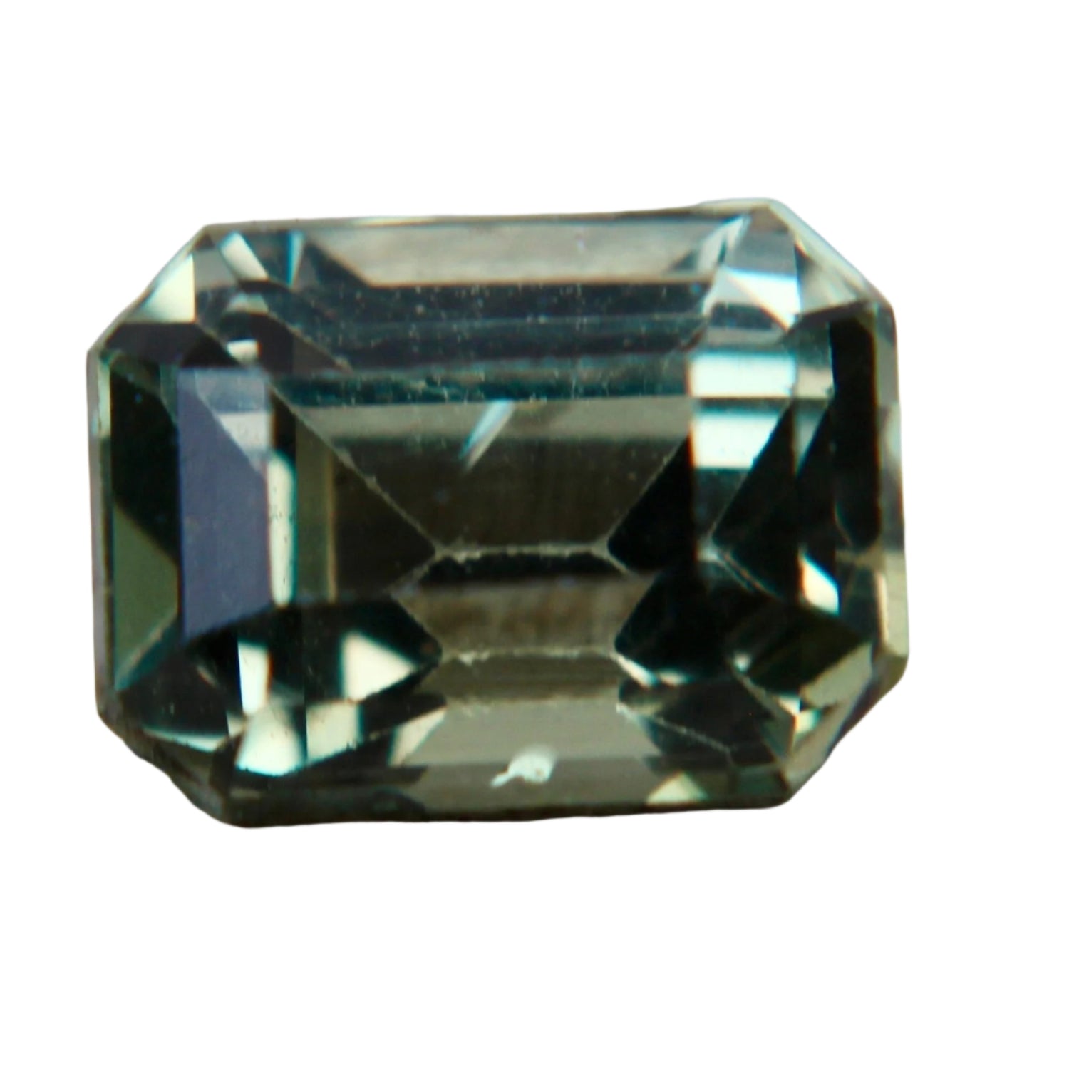 Natural Parti Sapphire 1.29 Carat – Emerald Cut Green Yellow Ceylon Gemstone for Engagement Rings