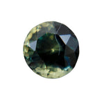 0.48ct Ceylon parti sapphire in round cut – vivid green with blue flashes, ethically sourced by Sapphire Pal Australia.