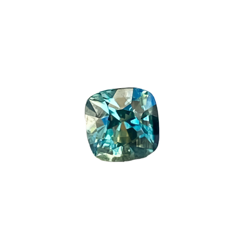 0.65ct Cushion Cut Parti Sapphire | Unheated Blue-Green Gemstone | Madagascar | Sapphire Pal