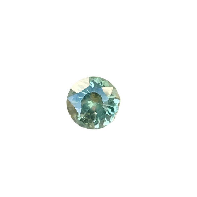 1.12ct Natural Parti Sapphire | Round Cut Blue-Green Gem | Unheated | Madagascar Origin - sapphire pal