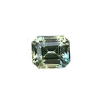Vivid green natural parti sapphire – emerald cut, 0.85 carat, ethically sourced from Madagascar. Fully transparent, untreated, ideal for fine jewellery.

