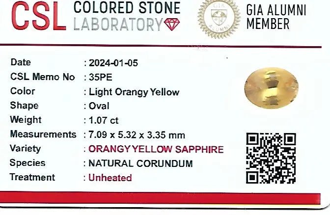 Natural Peach Sapphire - Sapphirepal