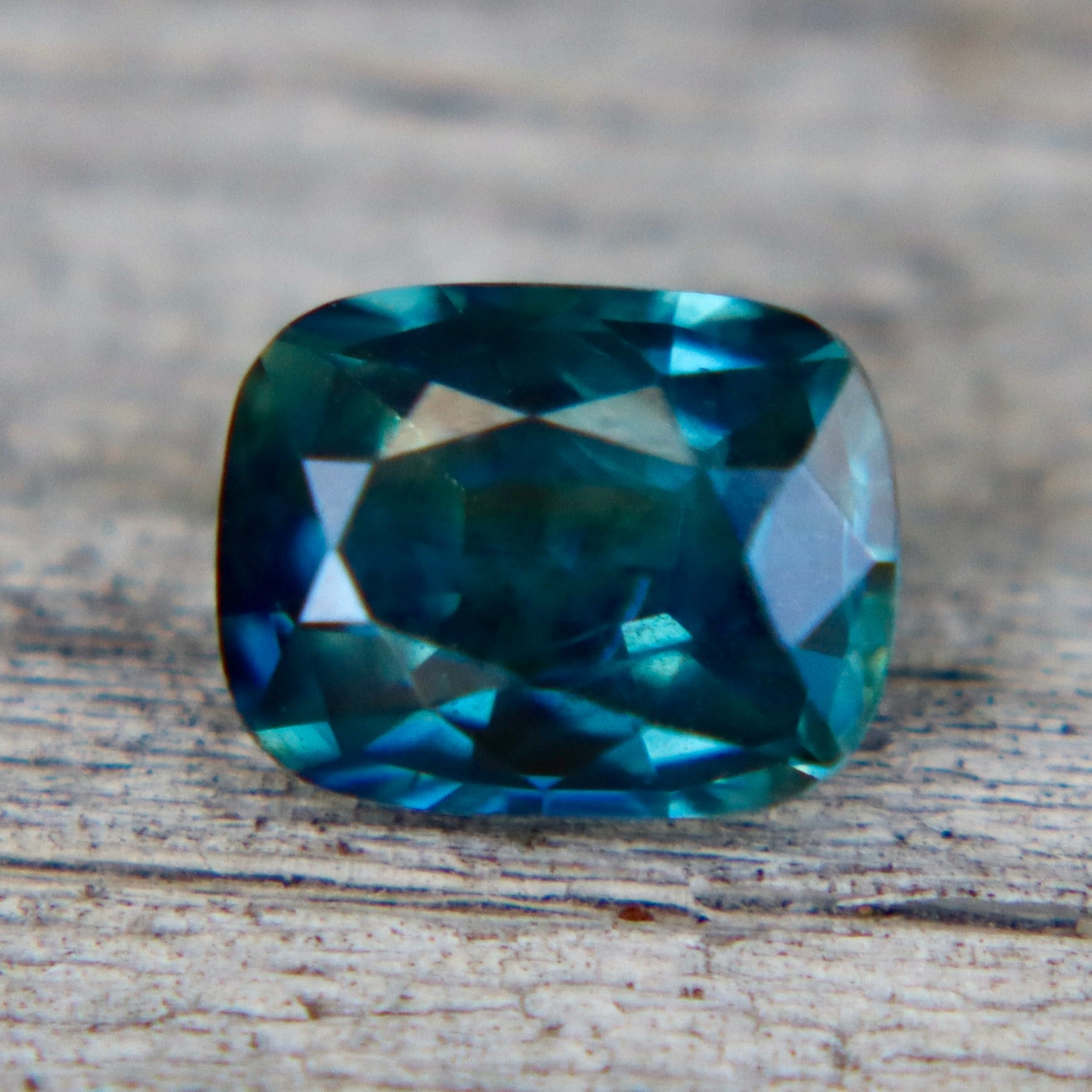 Natural Peacock Sapphire – 0.96 Carat Cushion Cut | Unheated Blue Green Sapphire | Madagascar Origin - Sapphirepal