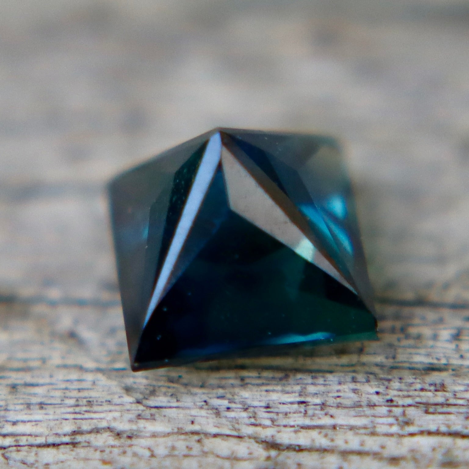 Natural Peacock Sapphire | 0.97 Carat Greenish Blue | Princess Cut | Madagascar Origin - Sapphirepal