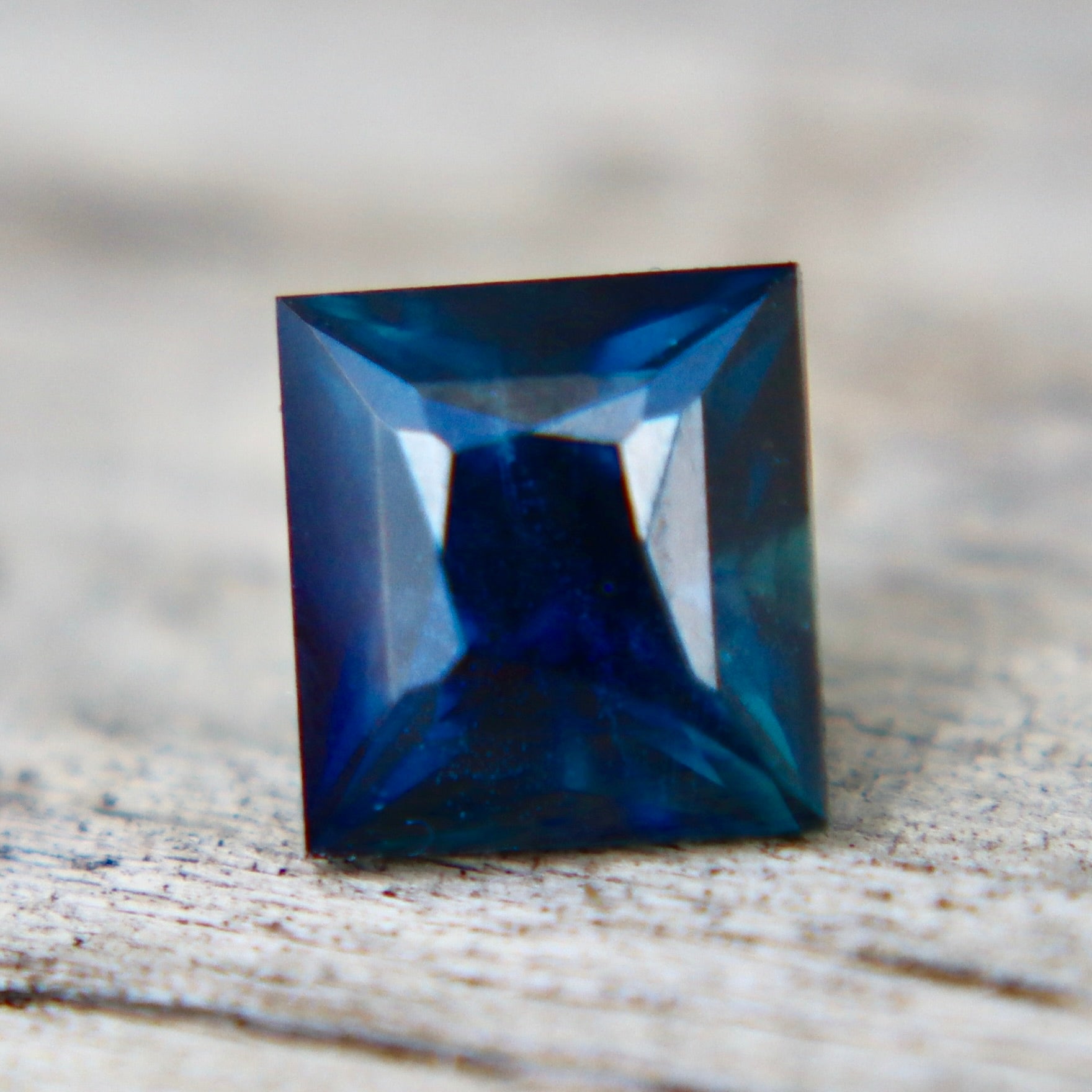 Natural Peacock Sapphire | 0.97 Carat Greenish Blue | Princess Cut | Madagascar Origin - Sapphirepal