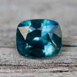 Natural Peacock Sapphire – 1.02 Carat Unheated Cushion Cut | Teal Blue Green Sapphire from Madagascar - Sapphirepal
