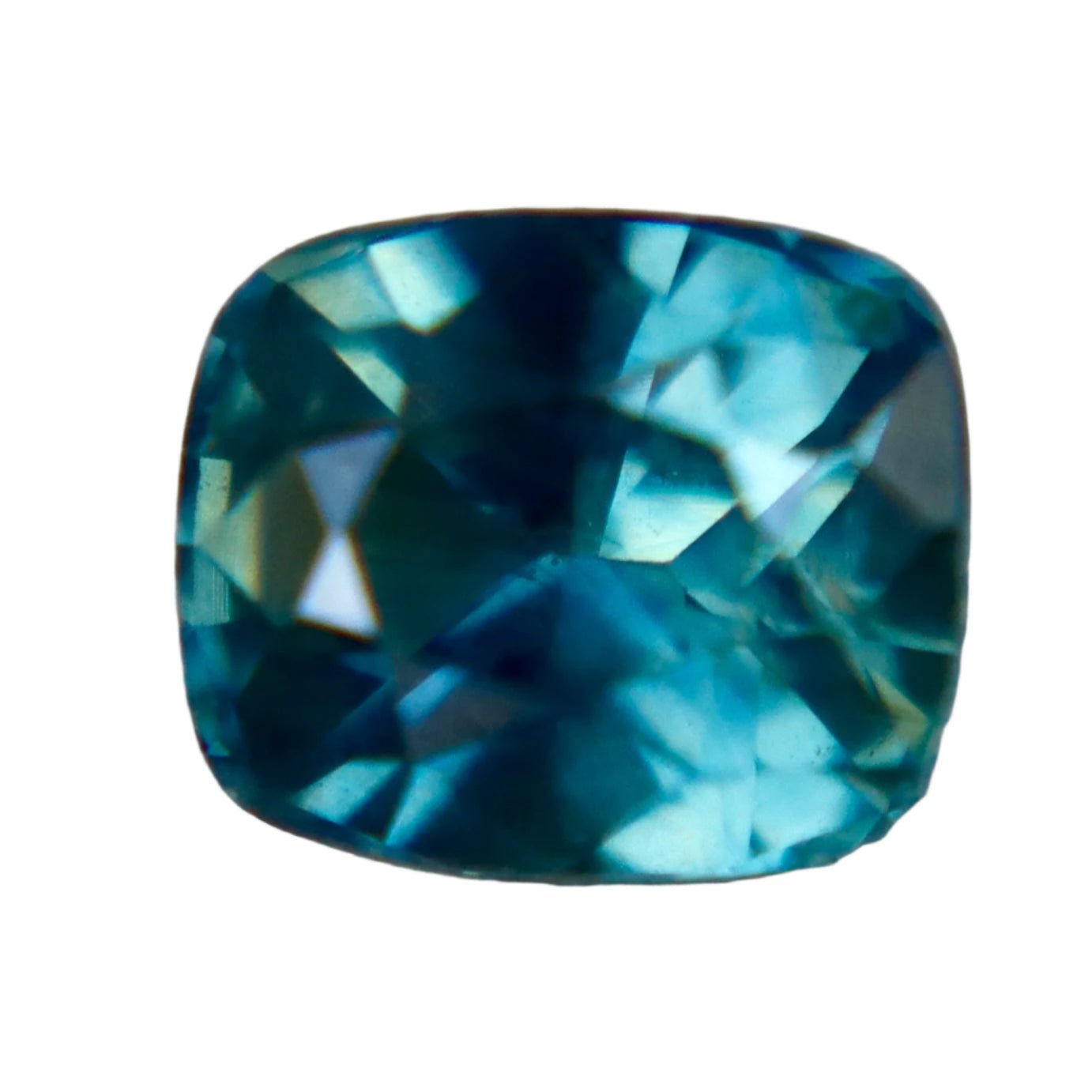 Natural Peacock Sapphire – 1.02 Carat Unheated Cushion Cut | Teal Blue Green Sapphire from Madagascar - Sapphirepal