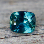 Natural Peacock Sapphire – 1.02 Carat Unheated Cushion Cut | Teal Blue Green Sapphire from Madagascar - Sapphirepal