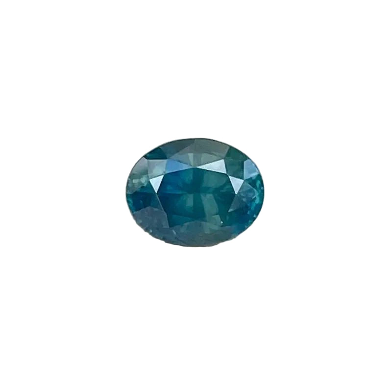 Natural Peacock Sapphire Oval Cut 1.08 Carat from Madagascar – Heated Blue Green Gemstone VS Clarity