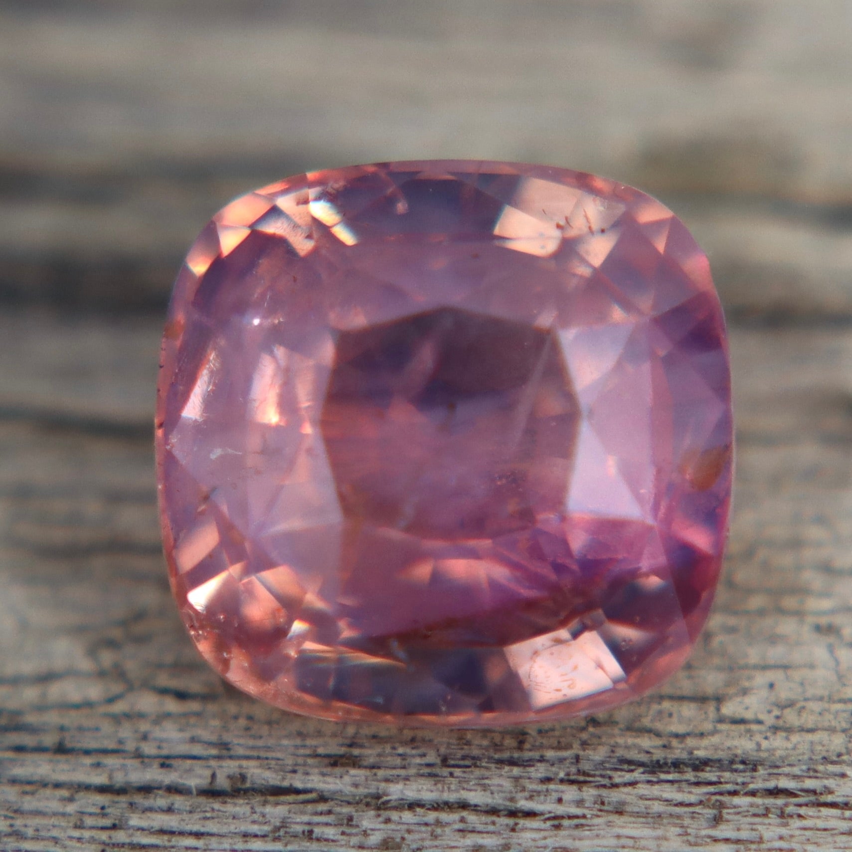 Natural Pink-Orange Ceylon Sapphire 2.10 ct Cushion Cut Loose Gemstone - Sapphirepal