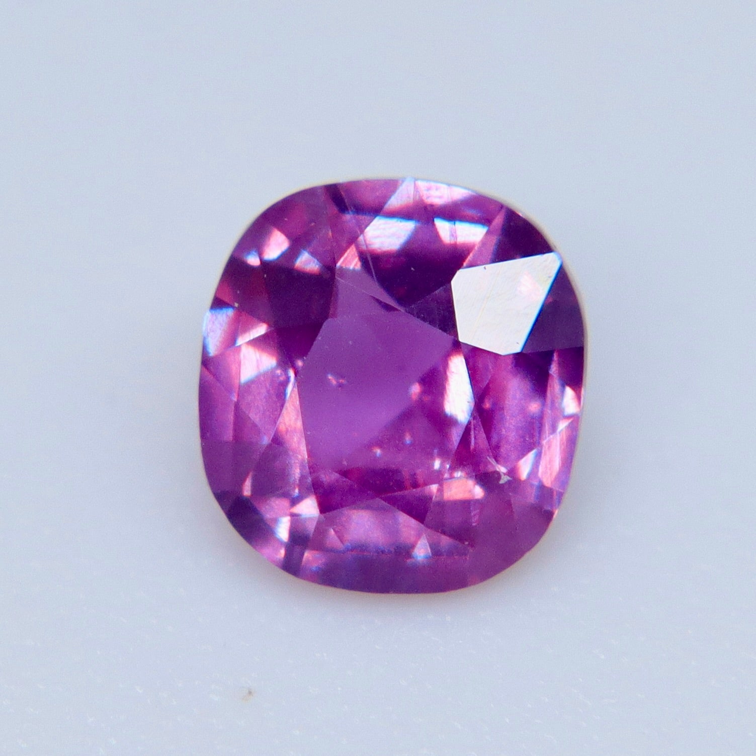 Natural Pink Sapphire 0.53ct Cushion Cut Unheated Ceylon VS Loose Sapphire - Sapphirepal