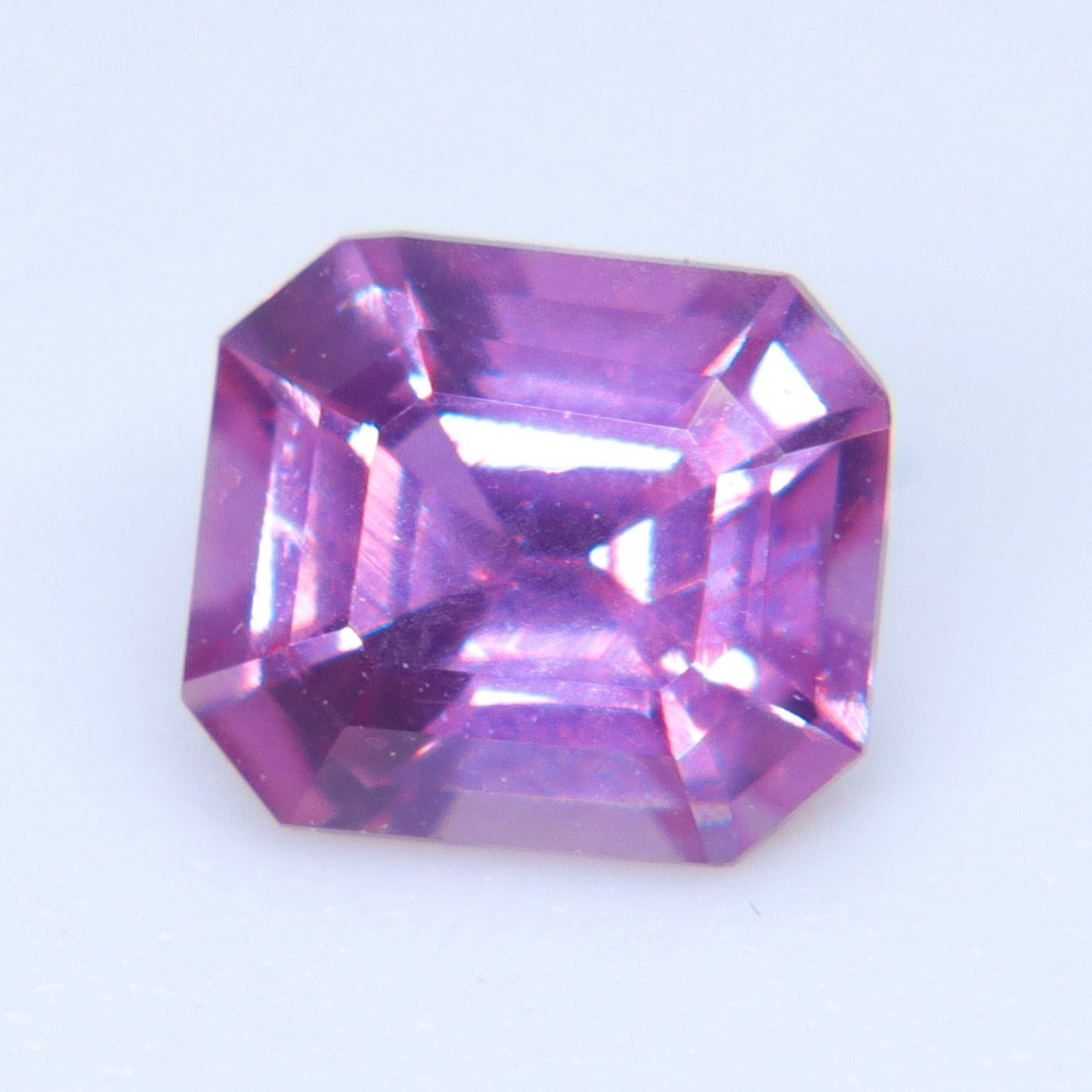 Natural Pink Sapphire 0.68ct Emerald Cut Unheated Ceylon VS Loose Gemstone - Sapphirepal