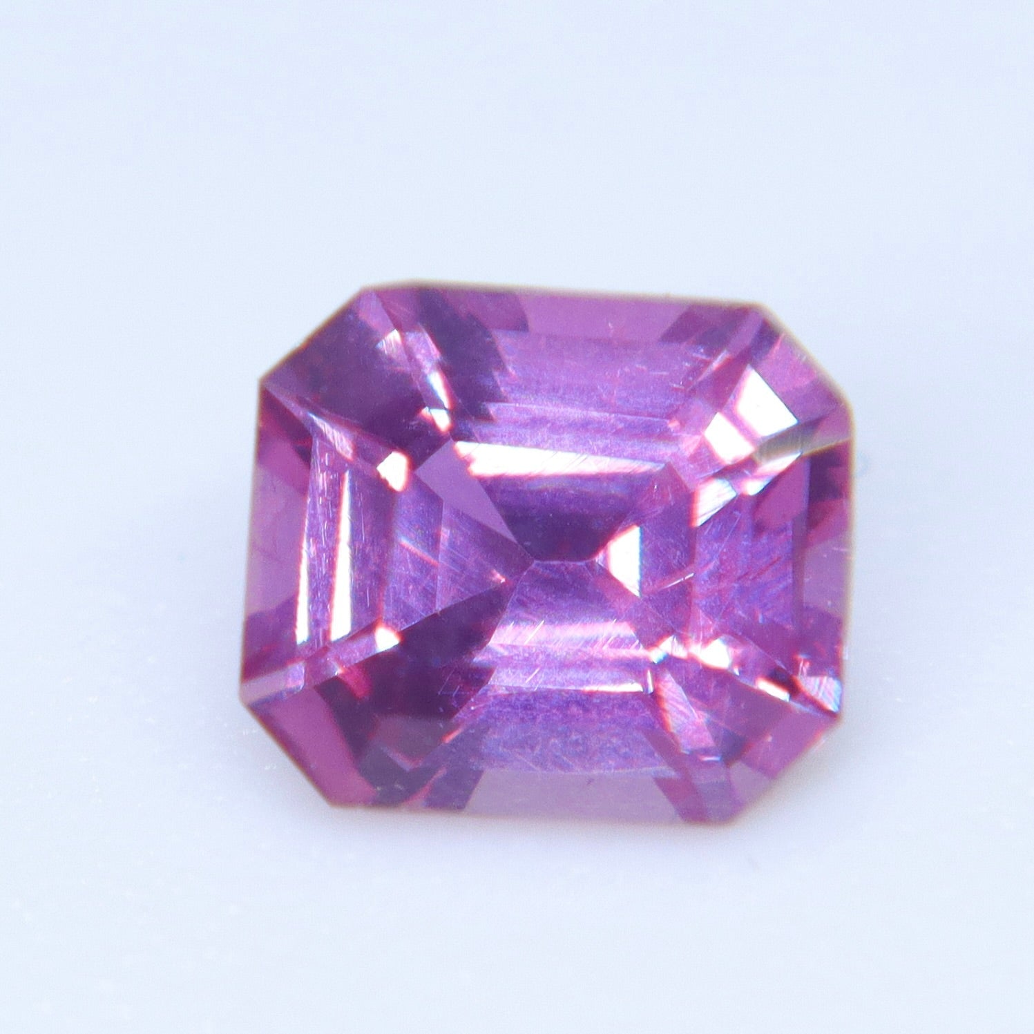 Natural Pink Sapphire 0.68ct Emerald Cut Unheated Ceylon VS Loose Gemstone - Sapphirepal