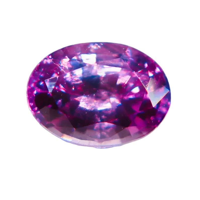 Natural Pink Blue Sapphire Oval Cut 1.02 Carat Ceylon Sapphire for Custom Rings