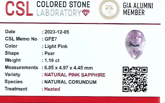 Natural Pink Sapphire - Sapphirepal