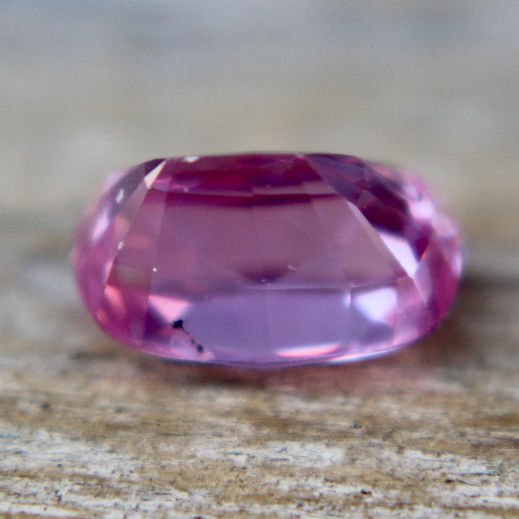 Earth-sourced cushion pink Ceylon sapphire loose faceted gemstone for engagement ring