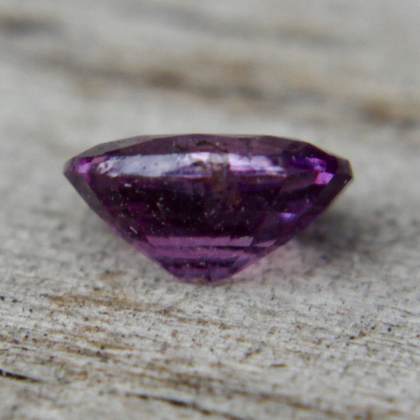 Natural pinkish purple sapphire oval cut for engagement ring