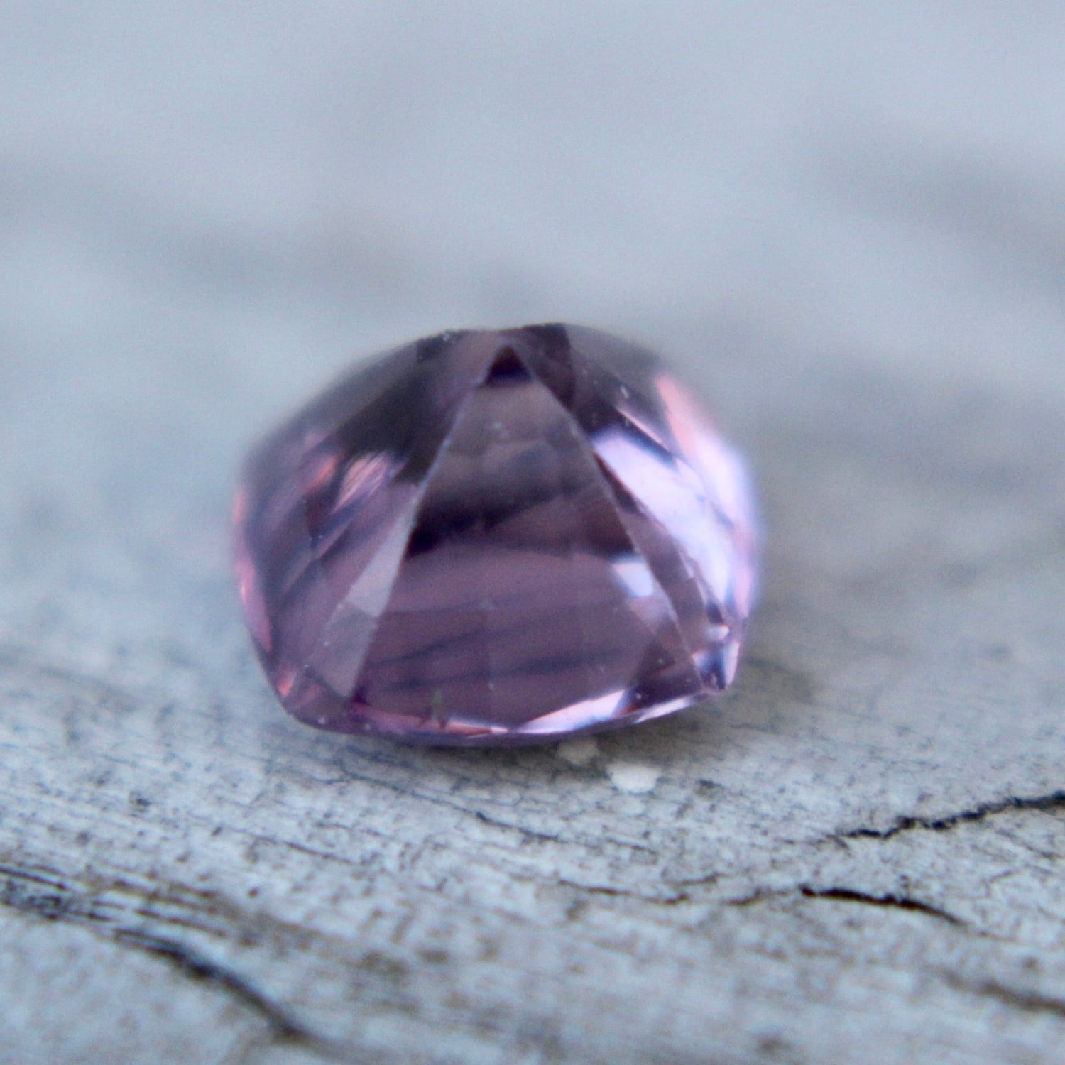 earth sourced pink purple sapphire 4.63mm cushion cut eye clean