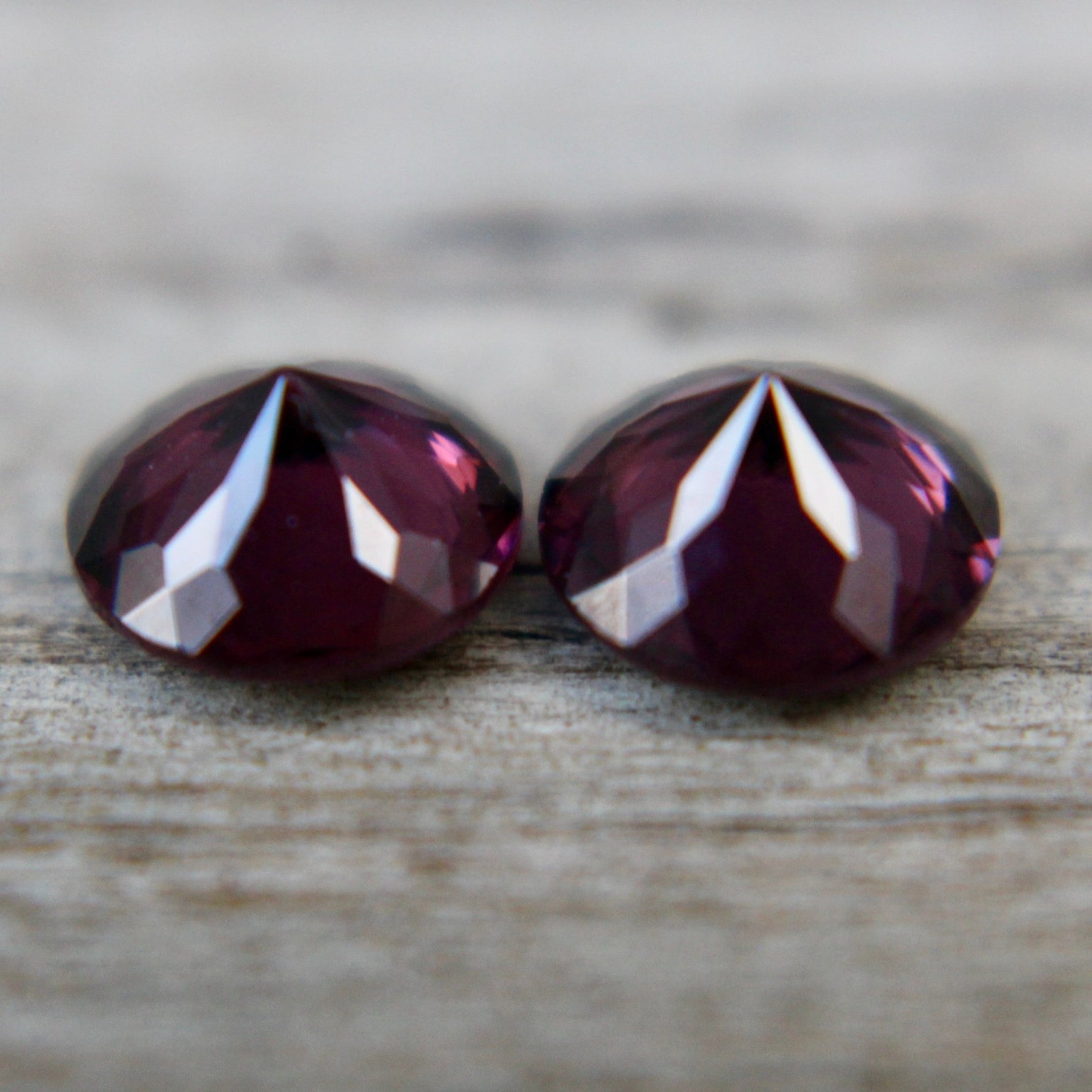 Natural Pinkish Purple Spinel Pair - Sapphirepal