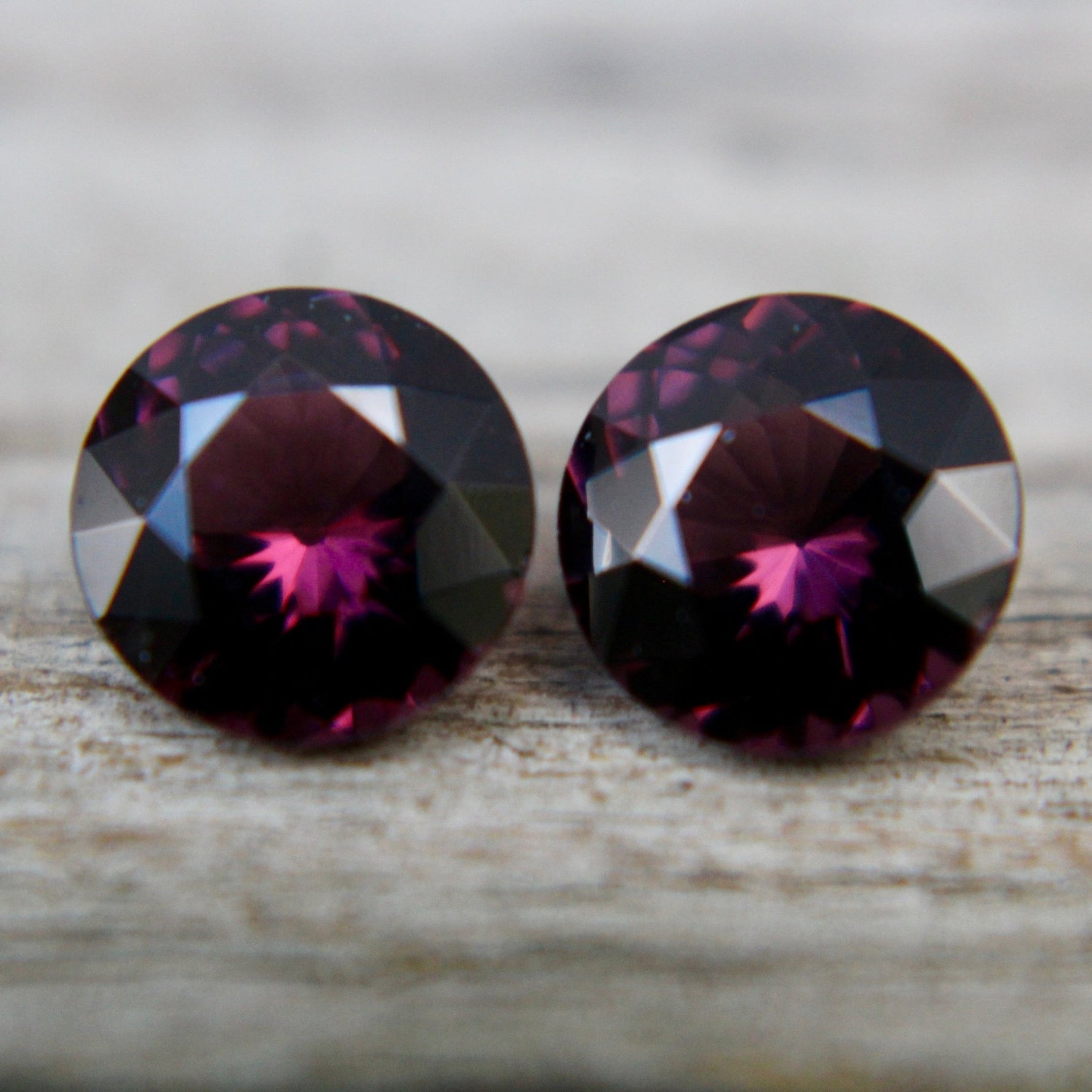 Natural Pinkish Purple Spinel Pair - Sapphirepal