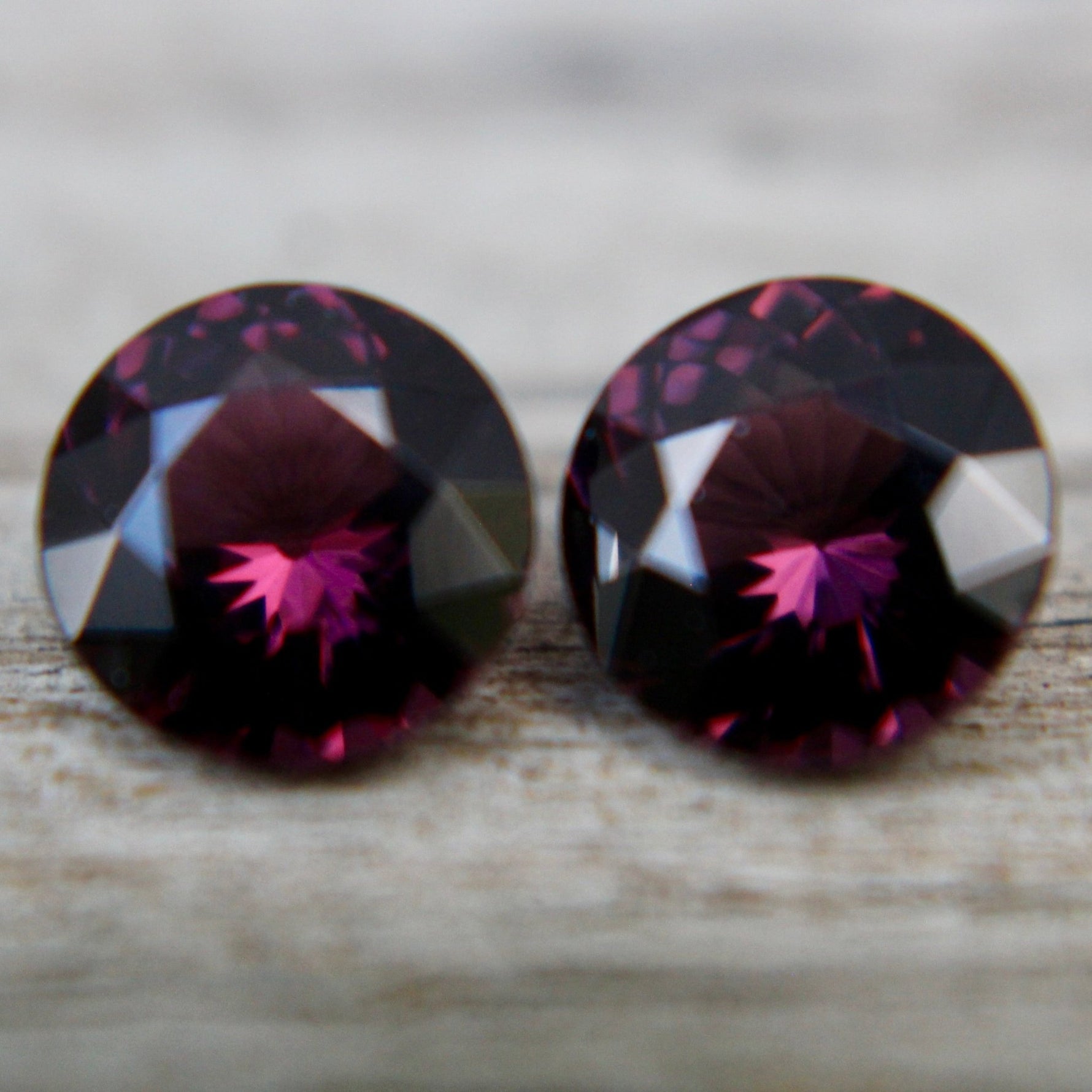 Natural Pinkish Purple Spinel Pair - Sapphirepal