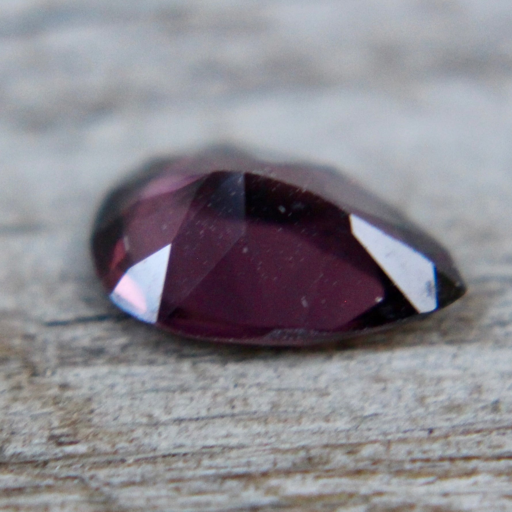 earth sourced pink purple spinel gemstone VS clarity pear shape
