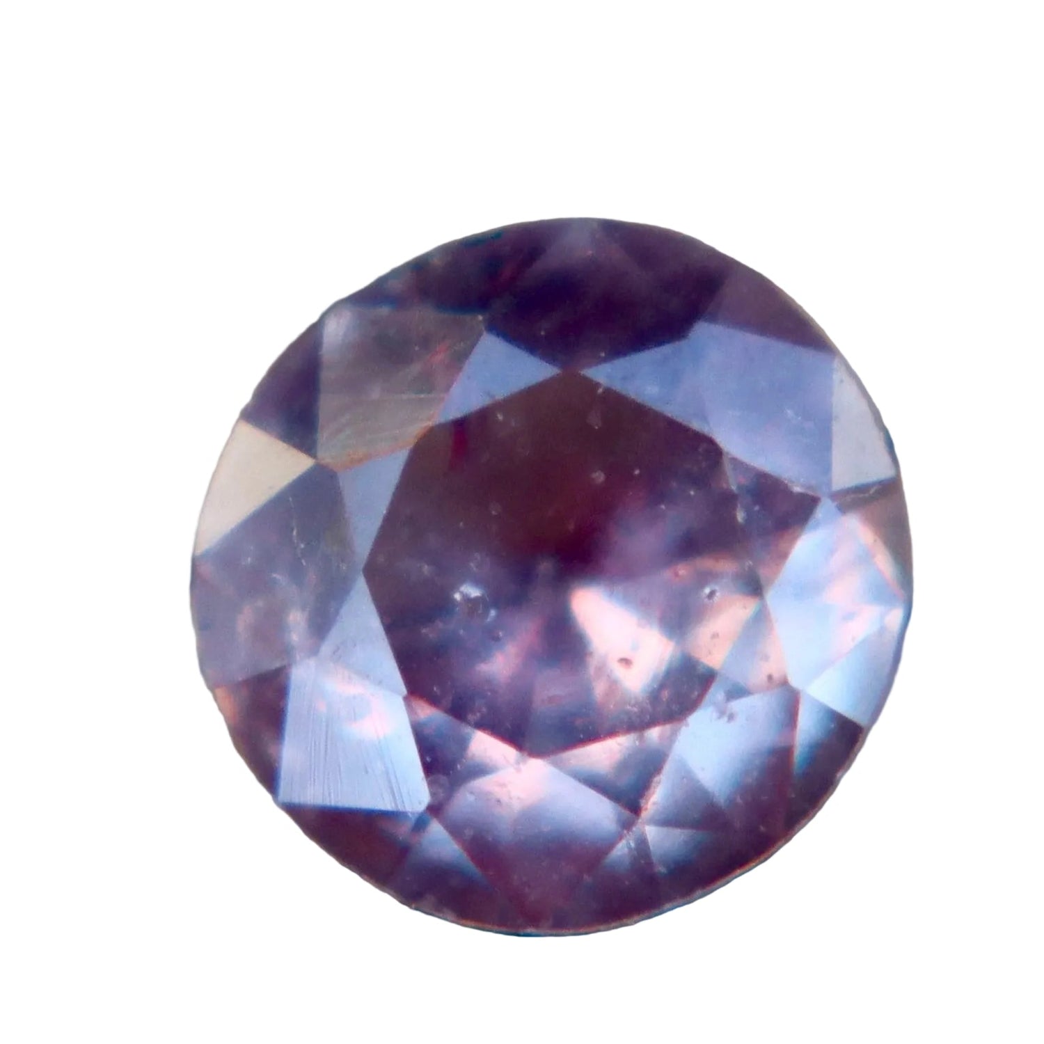 Natural Purple Sapphire 0.62 Carat Round Cut – Unheated Ceylon Gemstone - Sapphirepal